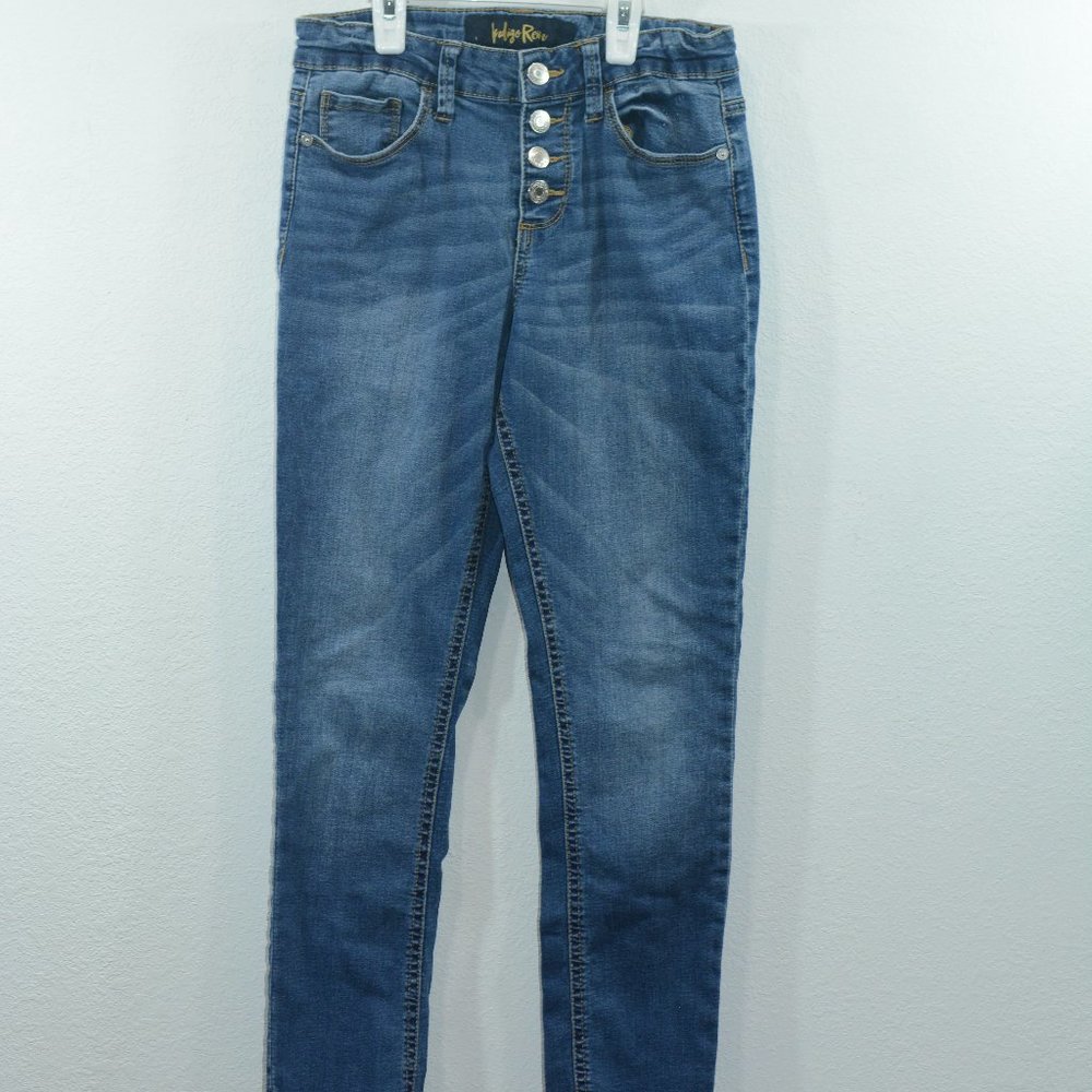 Indigo Rein Girls Jeans Size 12 Adjustable Waist Blue Denim Pants
